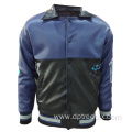 Custom Men's Embroidery Quilted PU Leather Bomber Jacket